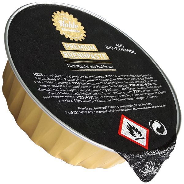 Premium Brennpaste 4 × 50 g | Grillanzünder für Anzündkamin & Grill